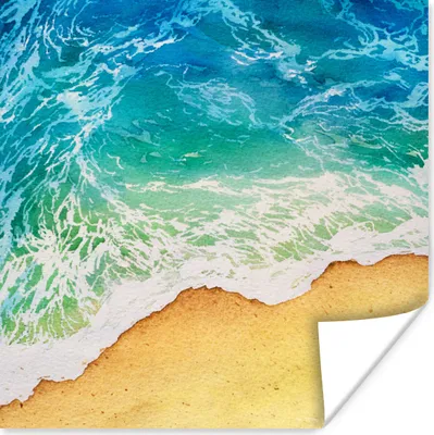 Produktbild von MuchoWow® Poster Strand - Meer - Golf 75x75 cm - Wand Dekoration