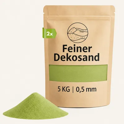 Productafbeelding van Deko-Sand, appelgroen, 10 kg, geschikt voor vazen, glazen en als decoratiemateriaal