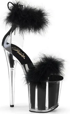 Produktbild von FLAMINGO-824F Herren Sandale von Pleaser, Transparent Schwarz , EU 35, US 5