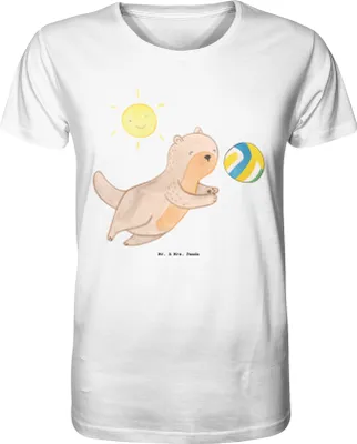 Produktbild von Mr. & Mrs. Panda Tshirt Otter Beachvolleyball Größe L - Weiß - Geschenk, Volleyball, Ballsport, Shirt, Herren-T-Shirt, T-Shirt, Herren, Volleyballturnier