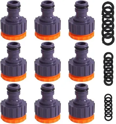 Produktbild von Famanu 2in1 Wasserhahnanschluss für Gartenschlauch - 12 Stück
