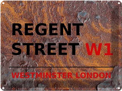 Produktbild von vianmo Blechschild 30x40 cm London Westminster Regent Street W1
