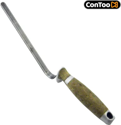 Produktbild von Hamburger Fugenkelle 6mm mit Ledergriff Fugeisen zum Verfugen von Ziegel CT04