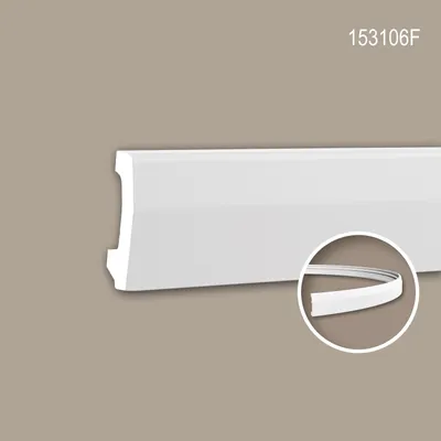 Produktbild von PROFHOME 153106F flexible Sockelleiste Fußleiste Stuckleiste 2 m