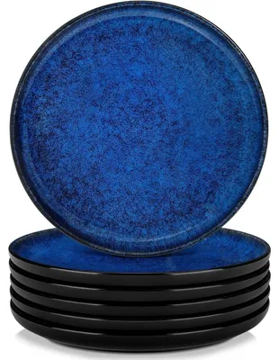 Produktbild von Speiseteller Set 6 Personen, STARRY, Ø 26 cm, Blau, Steingut, 6er Set