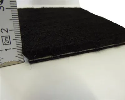 Produktbild von 14,90 Euro/m² Teppich Meterware Autoteppich feiner dicker Velour schwarz  200cm