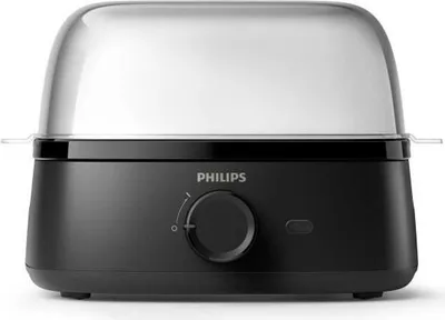 Obrázok produktu pre Varenica na vajcia PHILIPS HD9137/90, 400 W, 6 vajec, čierna, vrátane platničky na varenie vajec