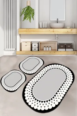 Produktbild von Mijolnir, Balloch, Badematten-Set (3-teilig), Mehrfarbig, 100% POLYESTER, 50 x 60 cm