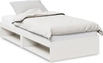 Obrázek produktu pro vidaXL Denní postel s matrací bílá 90x200 cm z masivního borovicového dřeva