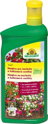 Obrázok produktu pre Hnojivo Azet Neudorff - pro muškáty a balkónové rostliny - 1 l