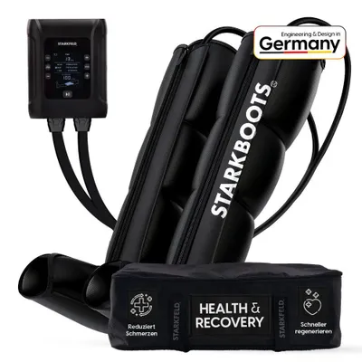 Produktbild von STARKBOOTS® Recovery Boots & Lymphdrenaigegerät – mobiles 360° Beinmassagegerät| Maximale Regeneration| Smart Monitor| Druck: 40-200 mmHg| Large