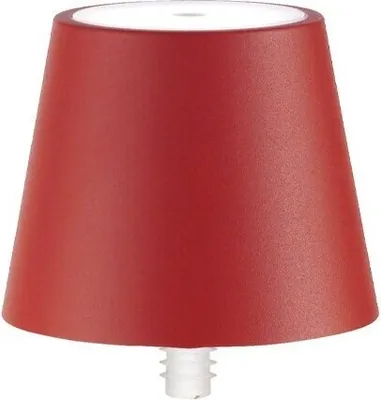Produktbild von Poldina STOPPER LED-Lampe von Zafferano, wiederaufladbar und tragbar, rote Farbe mit einer Akkulaufzeit von bis zu 12 Stunden