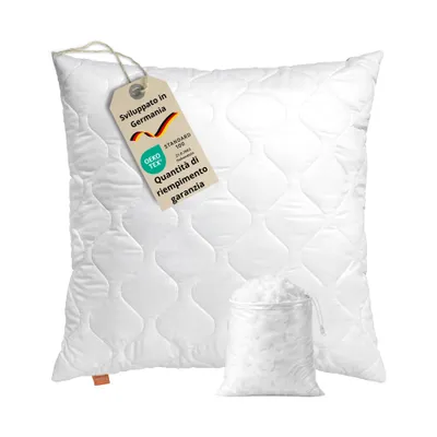 Immagine prodotto di Cuscino 80 x 80 cm, cuscino per dormire, 100% microfibra, adatto a chi soffre di allergie, sleepling Comfort 100