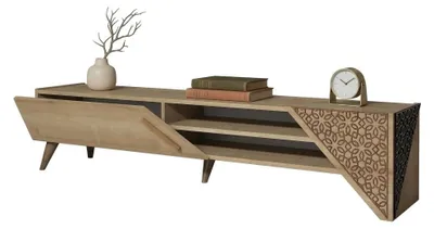 Produktbild von Campli - TV-Schrank, 180x40x37h cm Eiche Braun, ein Regal