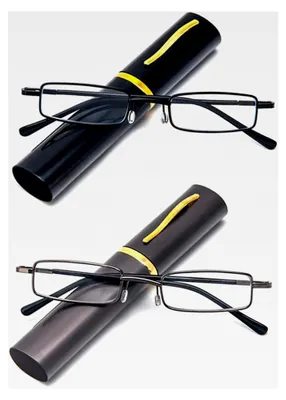 Produktbild von 2 Paar Tragbare Lesebrille für Damen und Herren, Ultraleicht, Kompakt, Metallrahmen, Schmale Metallbrille mit Etui, Stärke 2.00