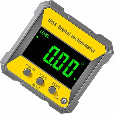 Produktbild von 4 x 90 Grad Digital LCD Winkelmesser Neigungsmesser Magnetisch 0.2 Genauigkeit Winkel Finder Level Box IP54 Elektrische Nivellierinstrument für Holzbearbeitung Maschinen Auto Reparatur