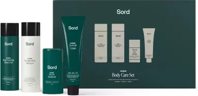 Produktbild von Körperpflegeset für Männer: Stärkendes Shampoo 200ml, Tiefenreinigendes Duschgel 200ml, Deodorant 75g, Allzweckcreme 100ml