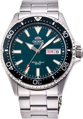 Produktbild von Orient Herren Armbanduhr Automatik Mako III RA-AA0004E19B, Taucheruhr, Edelstahl Grün, Saphirglas, drehbare Lünette, 42mm Durchmesser, 13mm Höhe