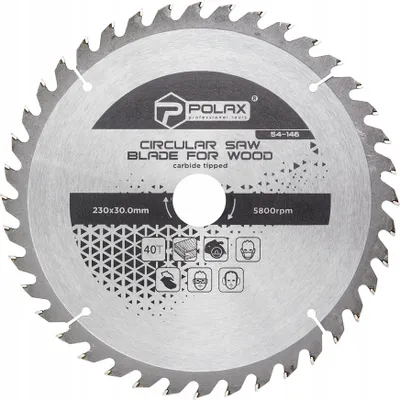 Zdjęcie produktu dla Tarcza piła tarczowa do drewna 230 x 30.0/25.4 40Т Polax