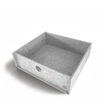 Produktbild von Aufbewahrungsbox CARGA Filz 35 x 38 x 12 cm ohne Deckel in hellgrau meliert