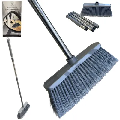 Innenbesen mit weichen Borsten, 5-teilig, 115 cm, grau