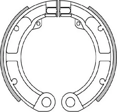 Zdjęcie produktu dla Zestaw szczęk hamulcowych Polini 125x20mm do hamulca bębnowego do Vespa V50 (9 cali)