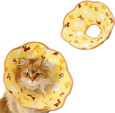 Produktbild von Weicher Schutzkragen für Katzen, leicht zu reinigende Genesungskragen, verstellbarer Schutzkragen, Katzenkragen gegen Lecken, geeignet für die postoperative Pflege und den täglichen Gebrauch