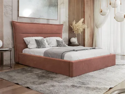 Obrázok produktu pre Manželská posteľ s úložným priestorom 160x200 BUNIA - ružová