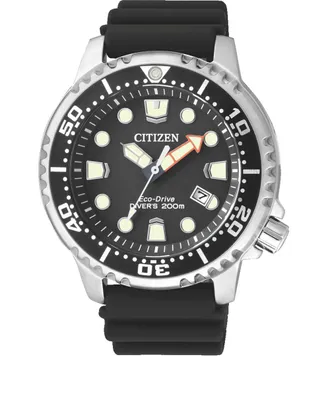 A close-up studio shot of a Citizen Eco-Drive Promaster Sea men's watch against a white background.