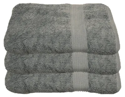 Zdjęcie produktu dla Julie Julsen, zestaw 3 ręczników do kąpieli, 600 g/m², 70 x 140 cm, kolor srebrnoszary
