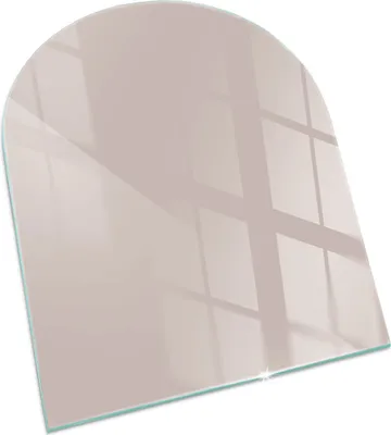 Produktbild von Farbe Hellbraun – Glasbodenplatte für – Kaminofen – Kaminplatte Glas – Schutzglas – Funkenschutzplatte –Glasbodenplatte Feuerfeste – Hitzeschutzplatte – Bodenschutz aus Glas – 80x70 cm