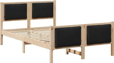Produktbild von （Robust Möbel） Bettrahmen mit Kopfteil Schwarz 120 x 190cm Stoff - CL116742 - Klassische BettenJugendbett Tagesbett