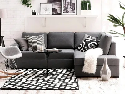 Zdjęcie produktu dla Sofa narożna OMARA - ciemnoszara