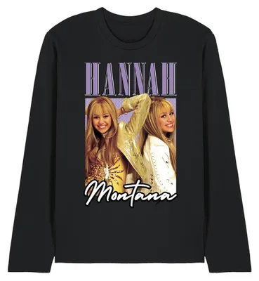 Obrázek produktu pro Hannah Montana – tričko pro muže/ženy, uni, s dlouhým rukávem TV34820 (L) (černé)
