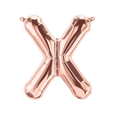 Produktbild von Folienballon Buchstabe X, rosegold, ca. 80 cm, für Luftbefüllung