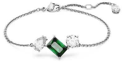 Zdjęcie produktu dla Swarovski-MESMERA:ARMBAND GREEN WHITE/RHS M 5668360 weiss 15,5-19,5 cm