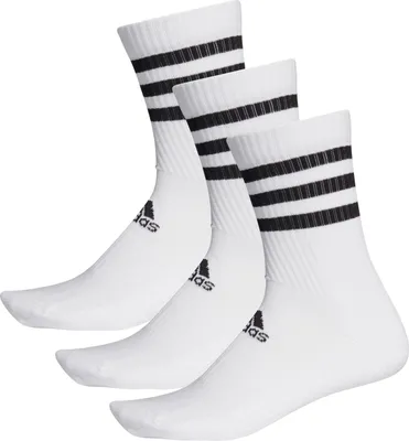 Produktbild von 3er Pack adidas 3-Streifen Cushioned Crew Retro Socken white/white/white XL (46-48)