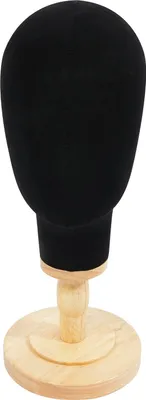 Obrázek produktu pro Manekýnská hlava, odolné materiály, prostorově úsporný design, černá barva