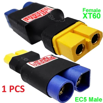 Produktbild von Adapter XT60 Female to EC5 Male Goldstecker RC Akku Kabel