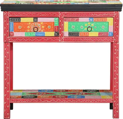 Zdjęcie produktu dla Stolik konsolowy z szufladami vidaXL, wielokolorowy, 80 x 35 x 76 cm