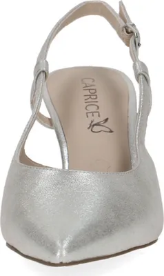 Produktbild von Caprice Damen Slingpumps Leder Pumps Slingback spitze Form 9-29601-44, Größe:38.5 EU, Farbe:Silber