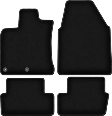 Immagine prodotto di Tappetini in velluto per Nissan Qashqai I J10 (2006-2013, crossover) neri, set 4 pz, con fissaggi
