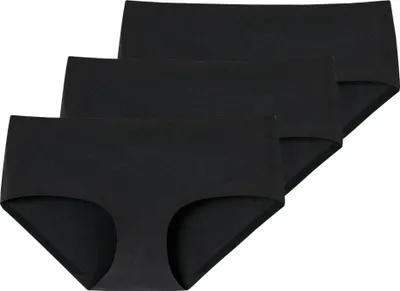 Immagine prodotto di Panty da donna SCHIESSER, confezione da 3 - Cotone invisibile, senza cuciture, Value Pack Nero/Nero/Nero S