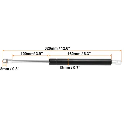 Image de VšŠrin š€ gaz 400N Force 40kg 88lb Longueur 320mm Relššvement Support Amortisseur š€ gaz Bras Ressort š€ gaz