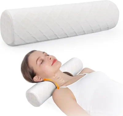 Produktbild von Zervikalkissen rund,13 x 44 cm Memory Foam Nackenrolle, orthopädisches Kissen für Nacken, Beine und Rücken