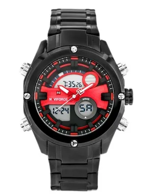 Produktbild von NAVIFORCE GLOCK HERRENUHR (zn039c) – schwarz/rot