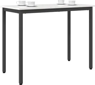 Obrázok produktu pre vidaXL Stôl biely 100 x 50 x 77 cm Inžinieri Drevo a oceľ