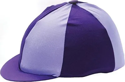 Produktbild von Hy  Elasthan-Reithelmüberzug, seidig glänzend, zweifarbig BZ506 (Einheitsgröße) (Violett/Lila)