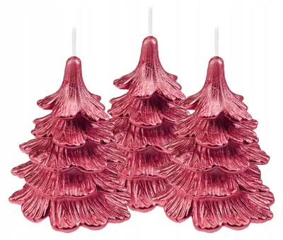Produktbild von Drobo Kerzen Tannenbaum rot 3 Stück