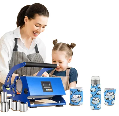 Productafbeelding van Tassenpersmachine, 6-in-1 functionaliteit, digitaal display, blauw